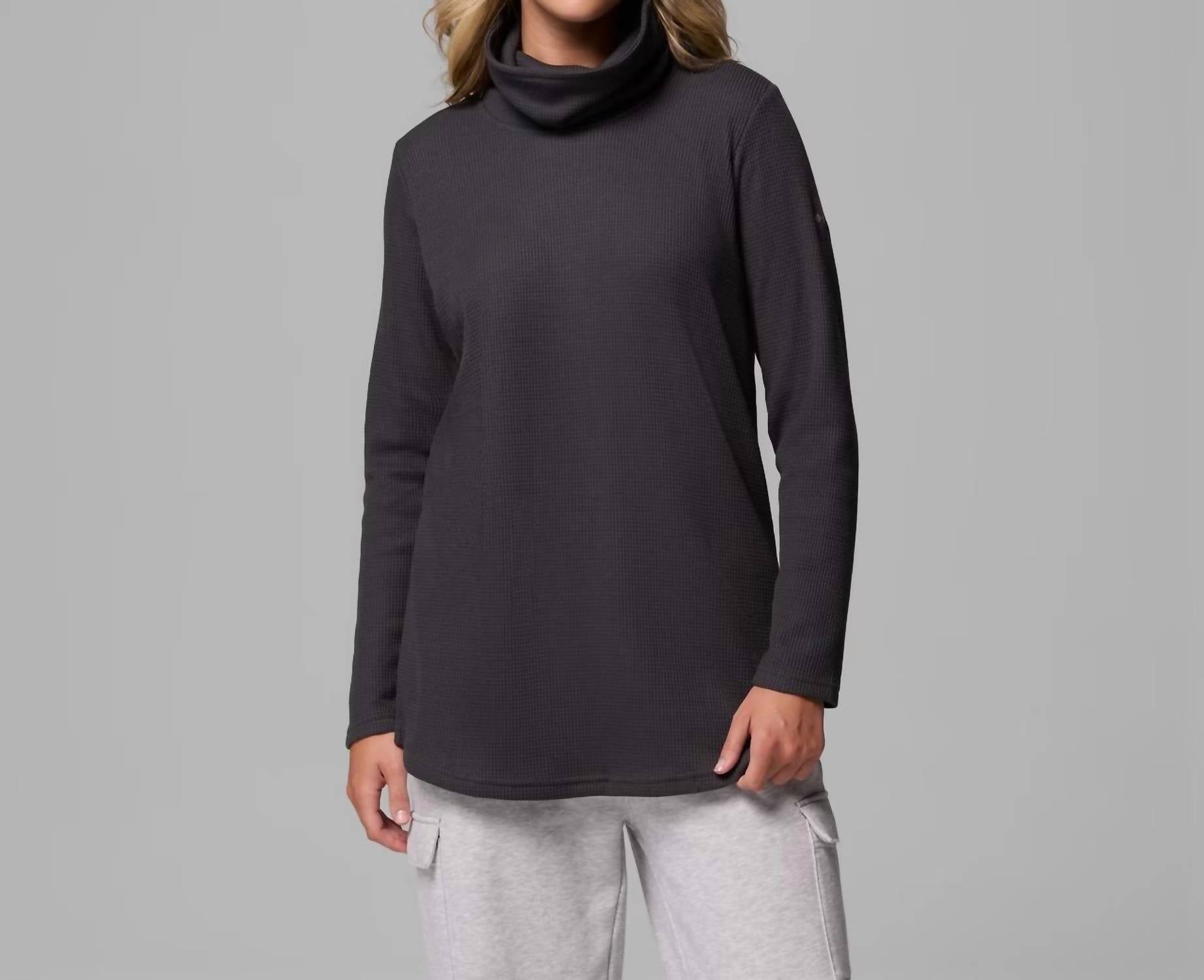 Columbia Holly Waffle Cowl Neck Pullover Sweater in shark - women's sweater