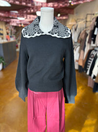 Thml - Women's Contrast Collar Sweater