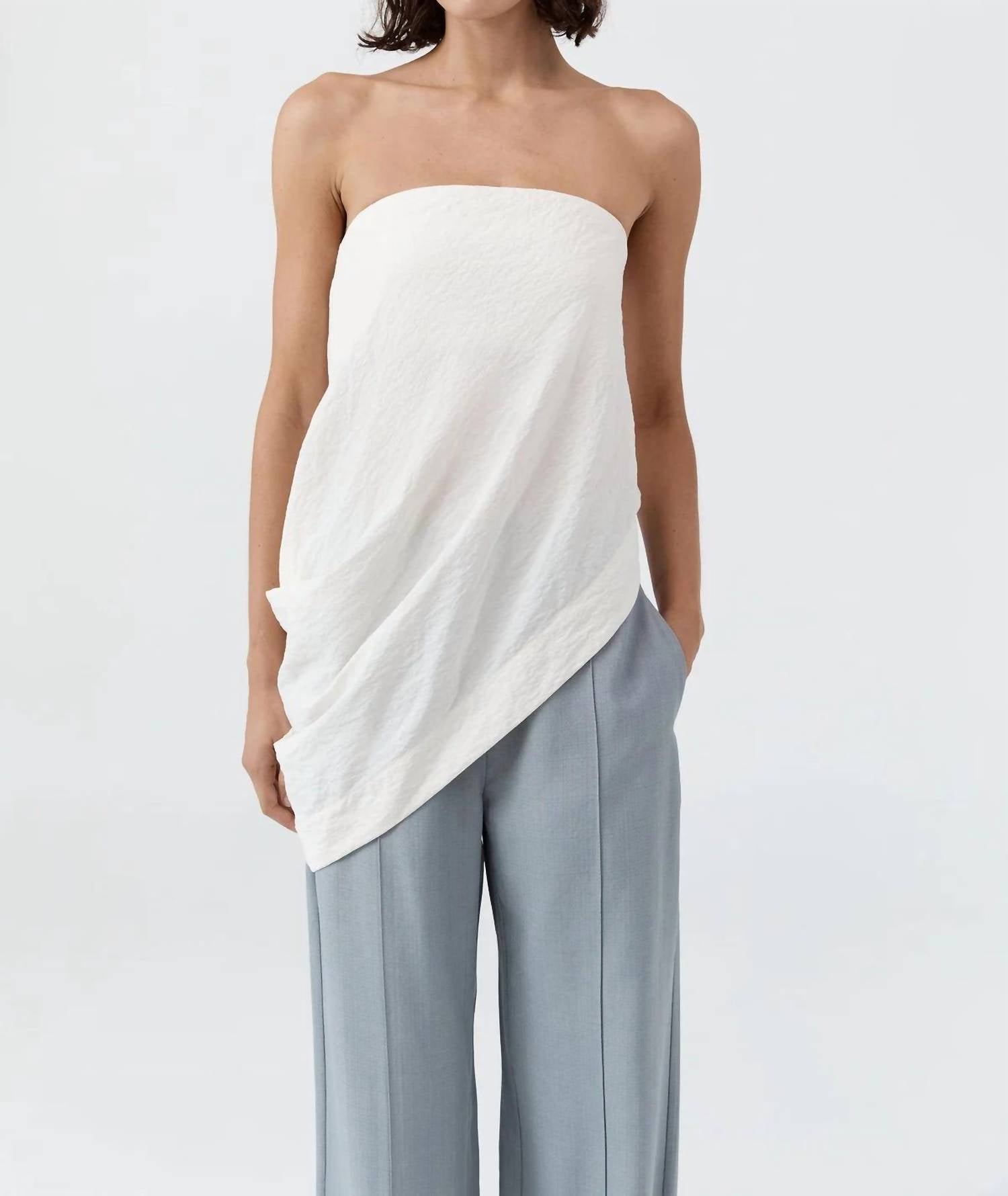 St. Agni - Cloud Asymmetric Drape Top