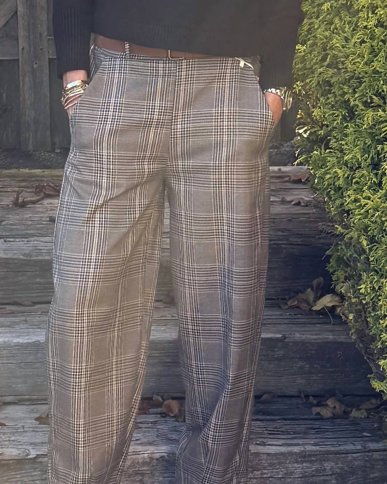 Brand Bazar - Caro Plaid Pull On Pant