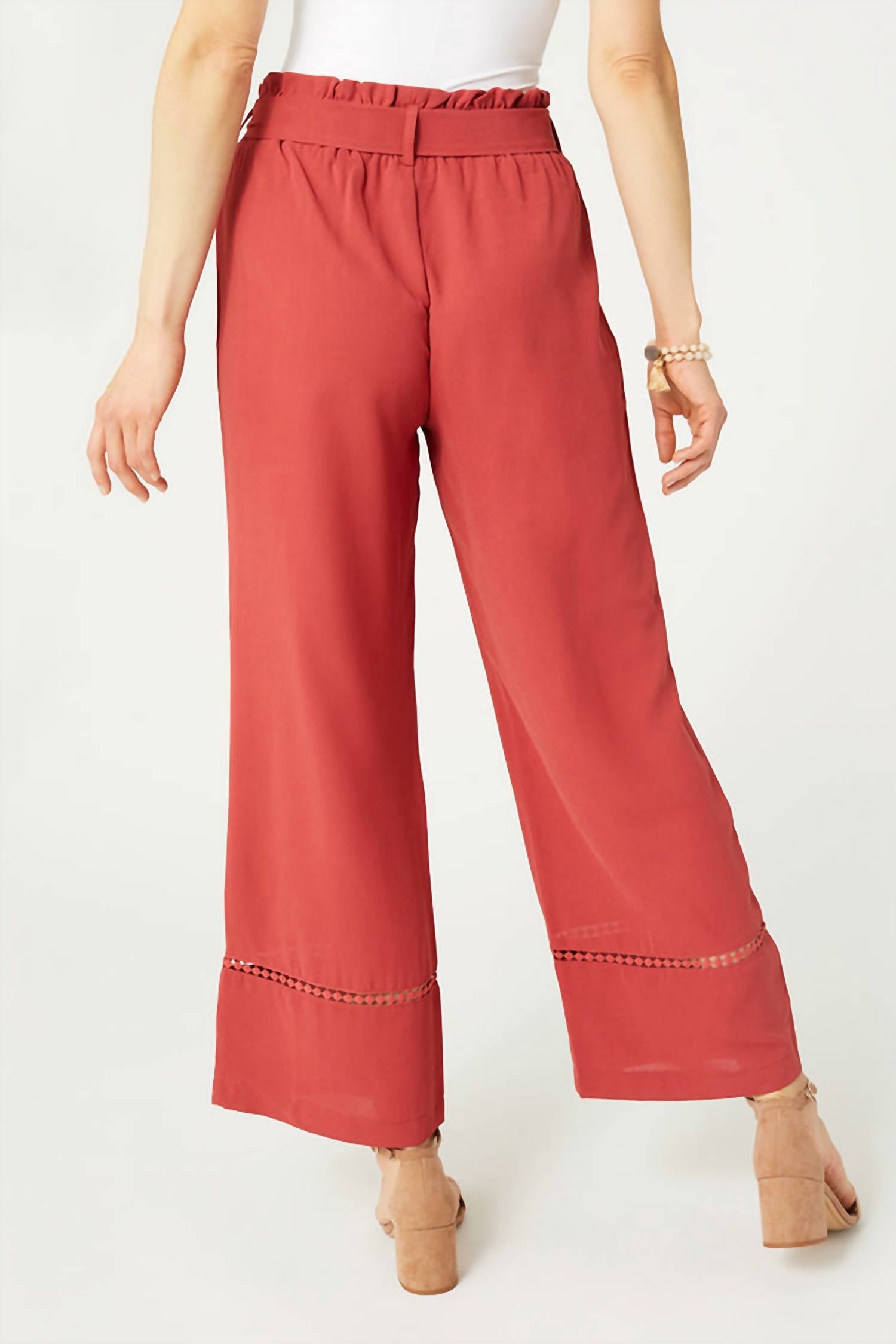 Coco + Carmen - Karsyn Wide Leg With Eyelet Detail Pants