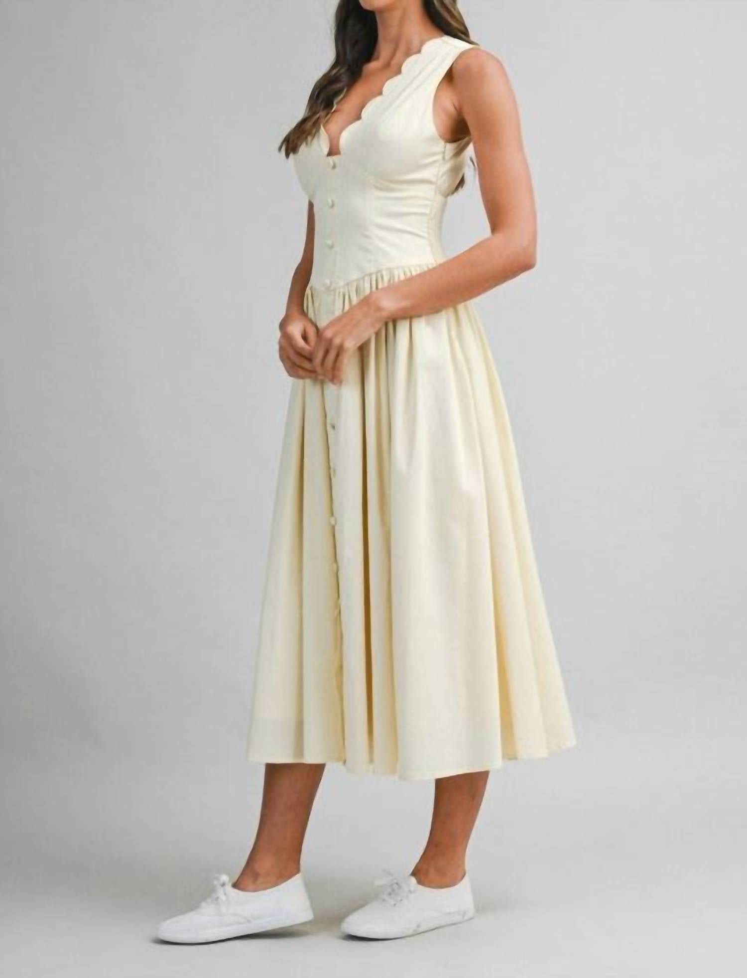 MABLE Serena Dress in off white - women's dress - view 4