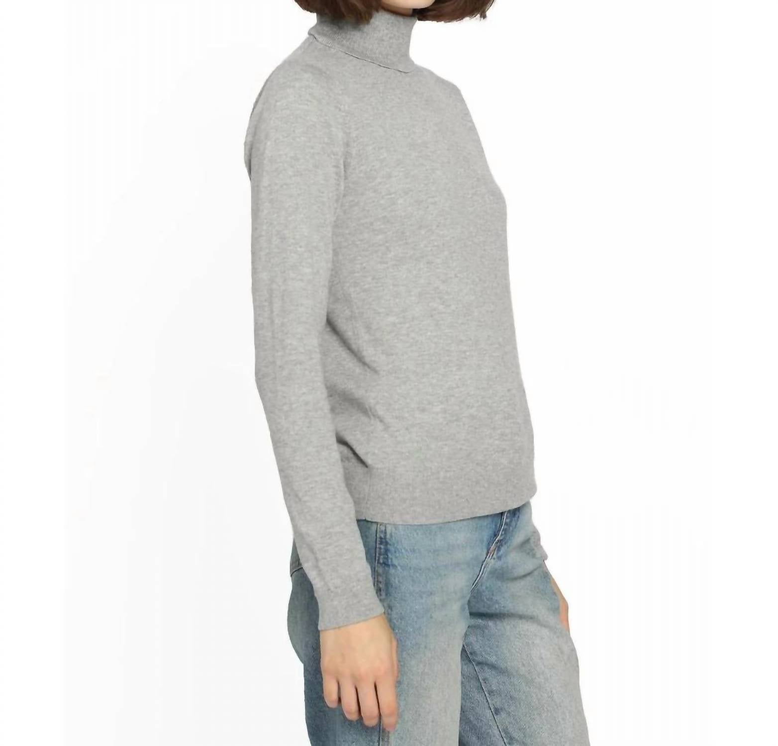 Minnie Rose - Cotton Cashmere Turtleneck Sweater