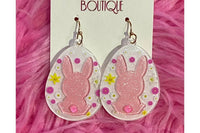 Posh - Women's Easter Bunny Egg Acrylic Earrings