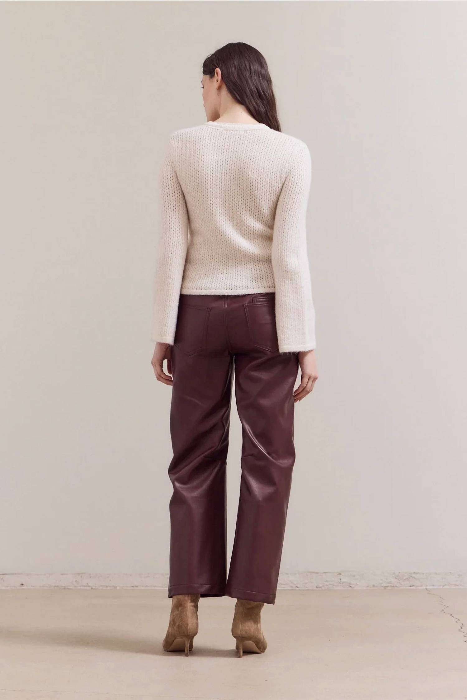 Grade & Gather - Lace Trim Detailed Cardigan