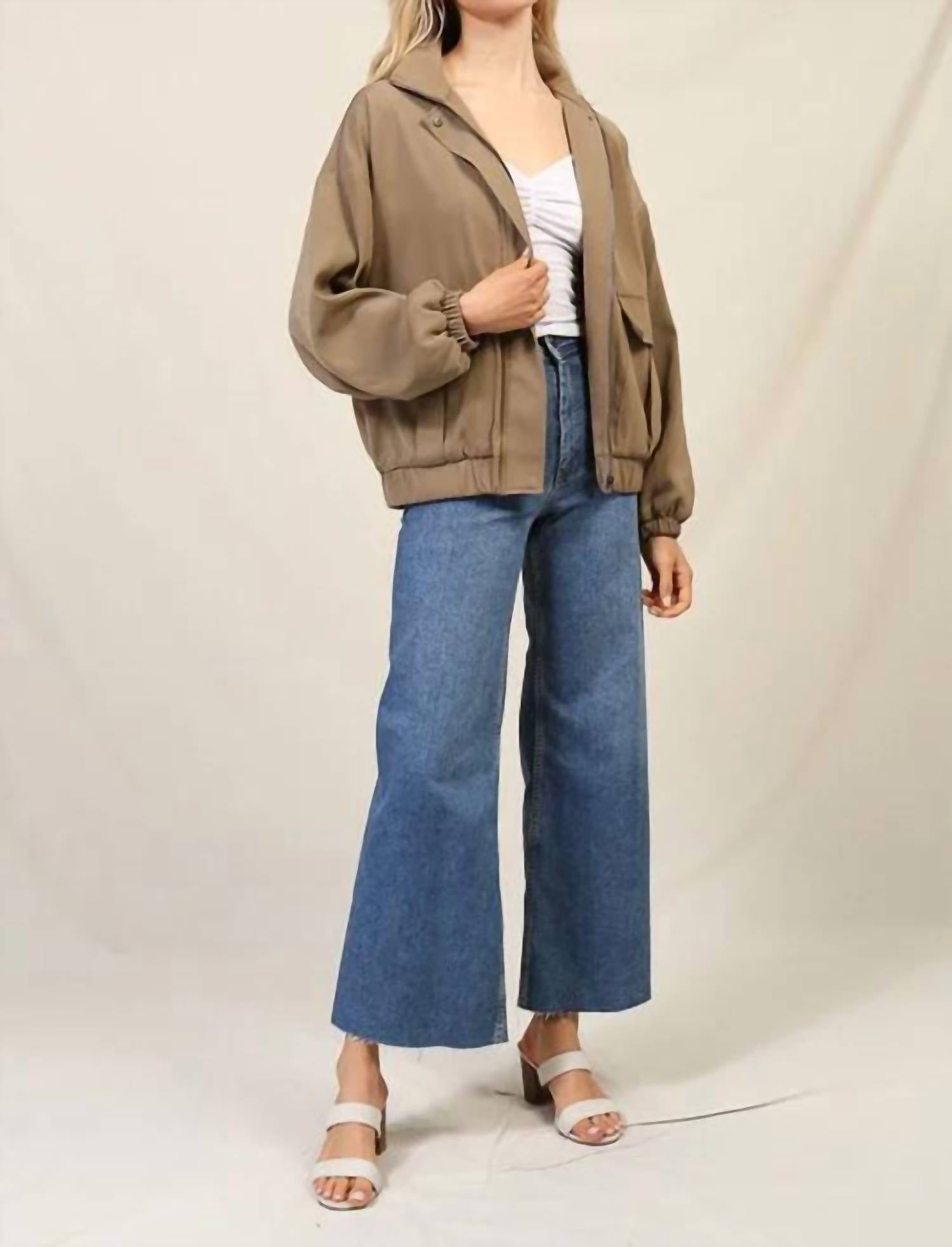 Lumiere - High Neck Zip Up Jacket