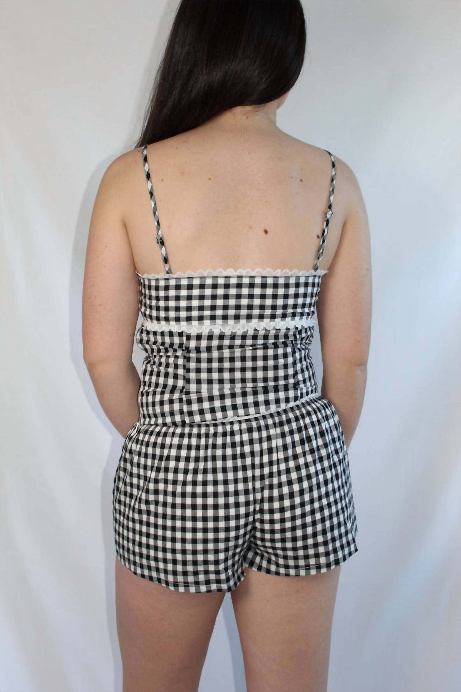 Sky To Moon - Gingham Lounge Shorts
