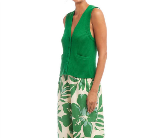 Karen Kane - Ribbed Button Sweater Vest