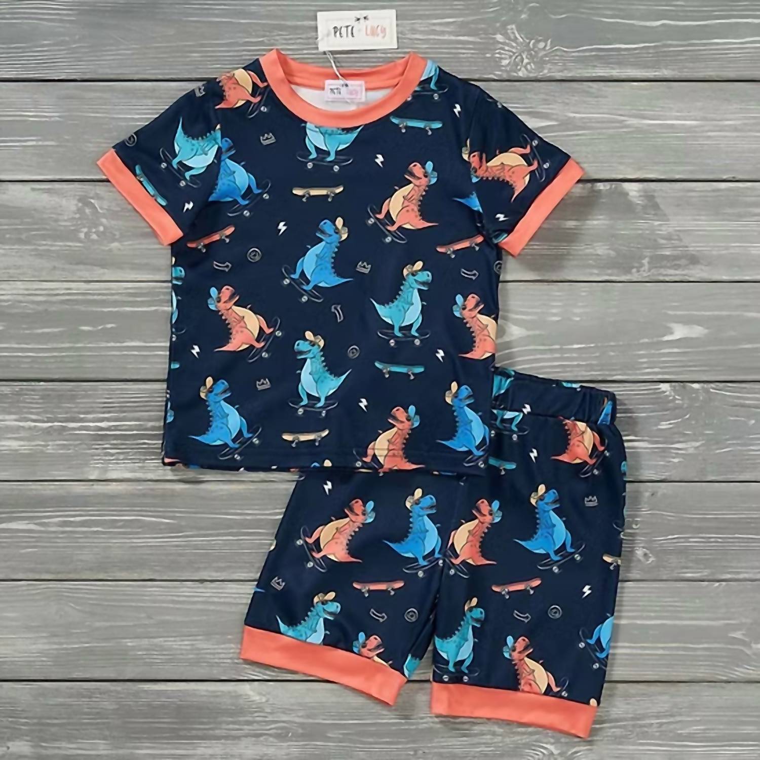Pete + Lucy - Boys Roar Riders Loungewear Set