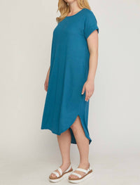 Entro - Ribbed Pocket Midi Dress