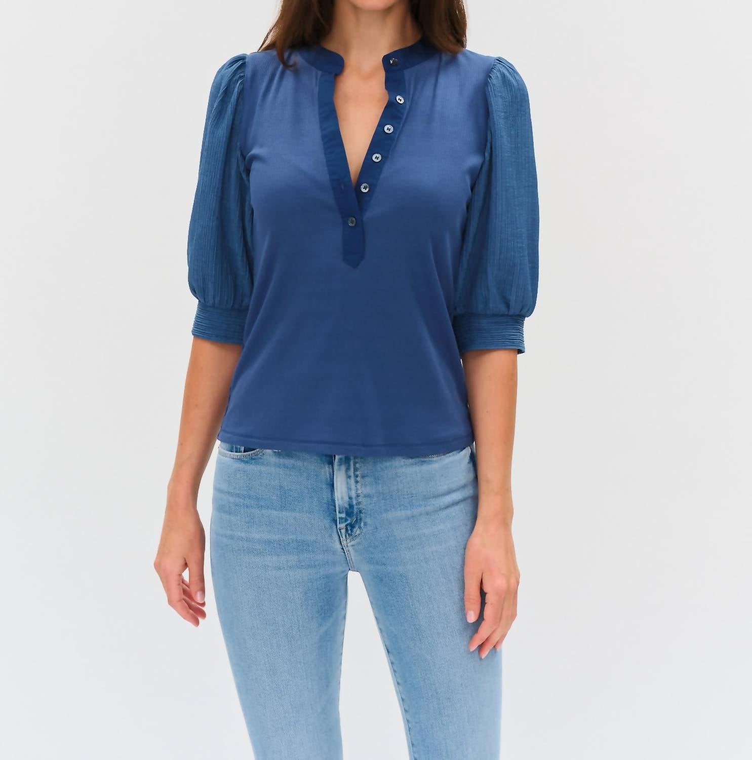 Six/Fifty - Marina Mixed Media Top