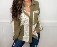 Davi & Dani - Unpredictable Times Knit Long Sleeve Button Up Top