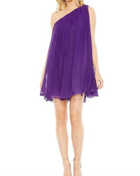 Mac Duggal - One Shoulder Chiffon Mini Dress