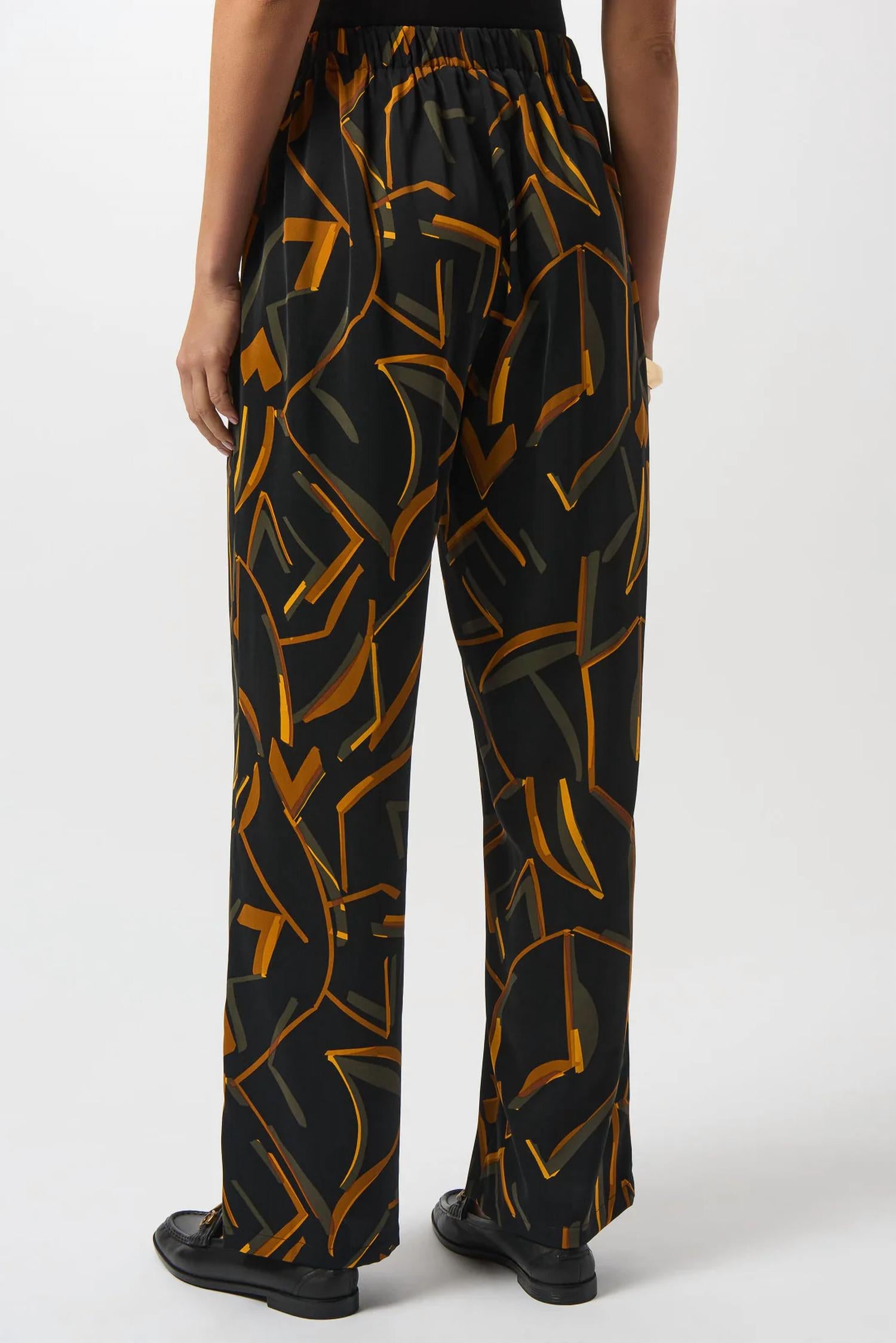 Joseph Ribkoff - Geometric Print Wide Leg Pants