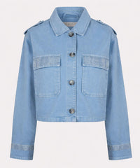Esqualo - wide stud jean jacket