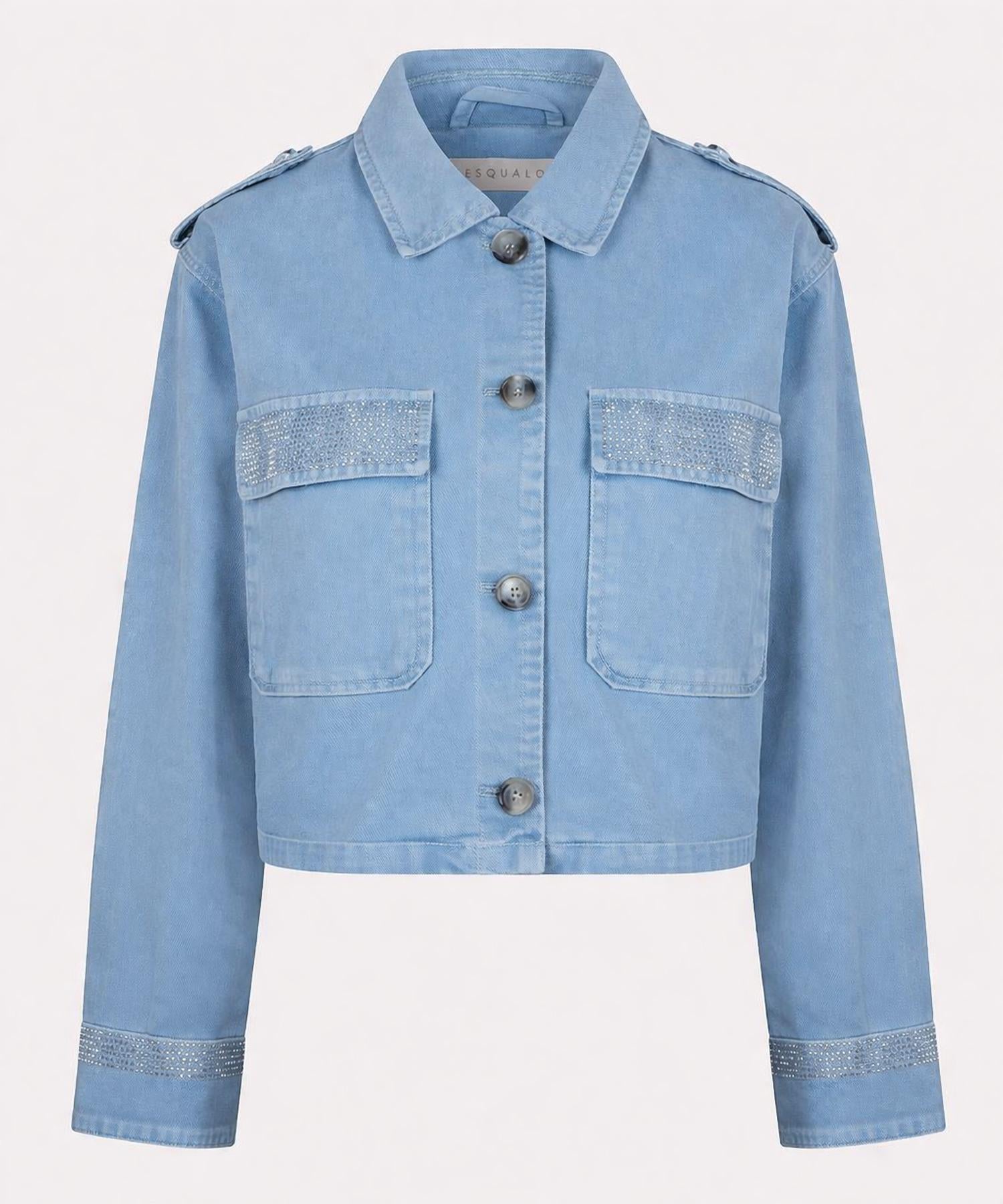 Esqualo - wide stud jean jacket
