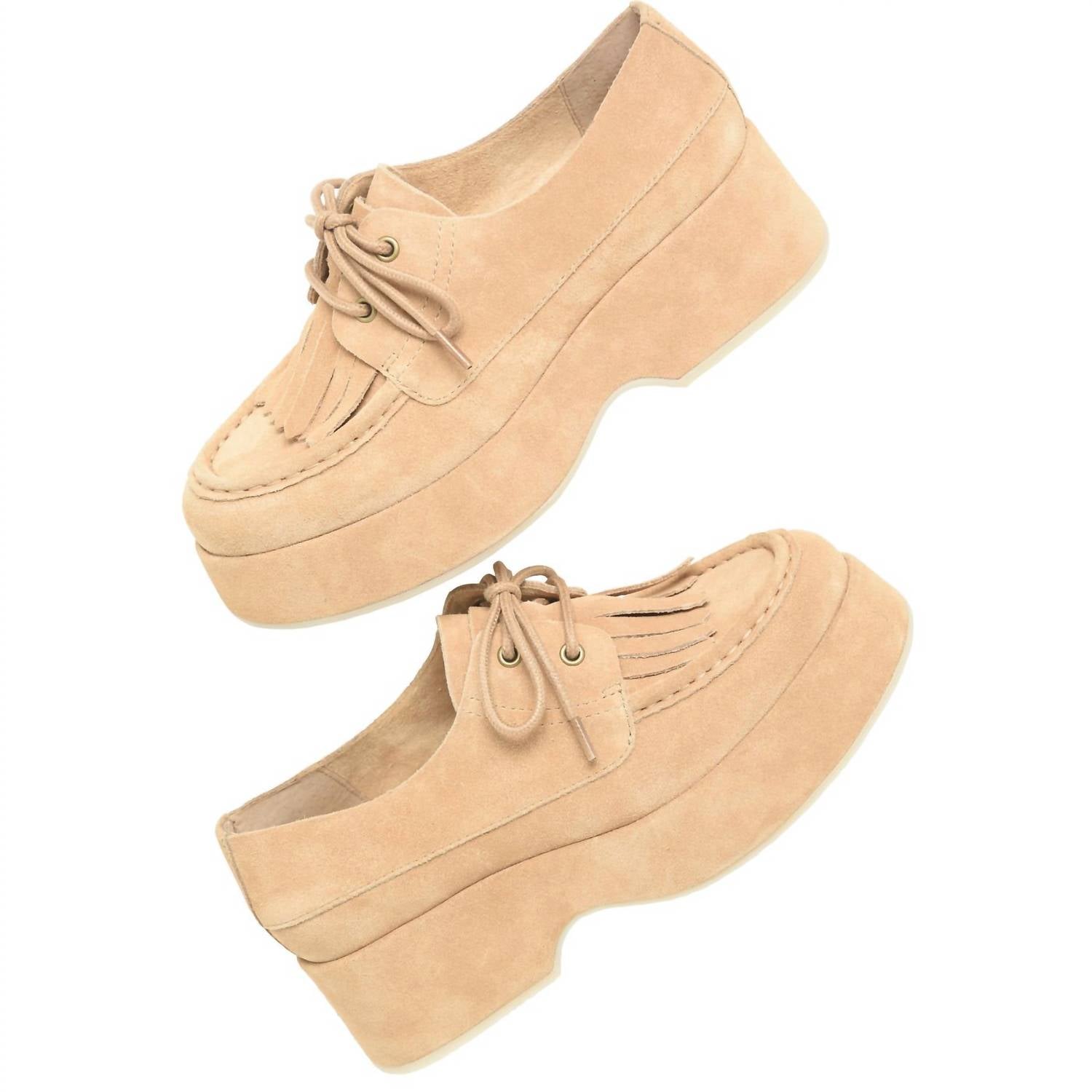 KORK-EASE Women's Penelope Platform Loafers in natural - women's flats - view 4
