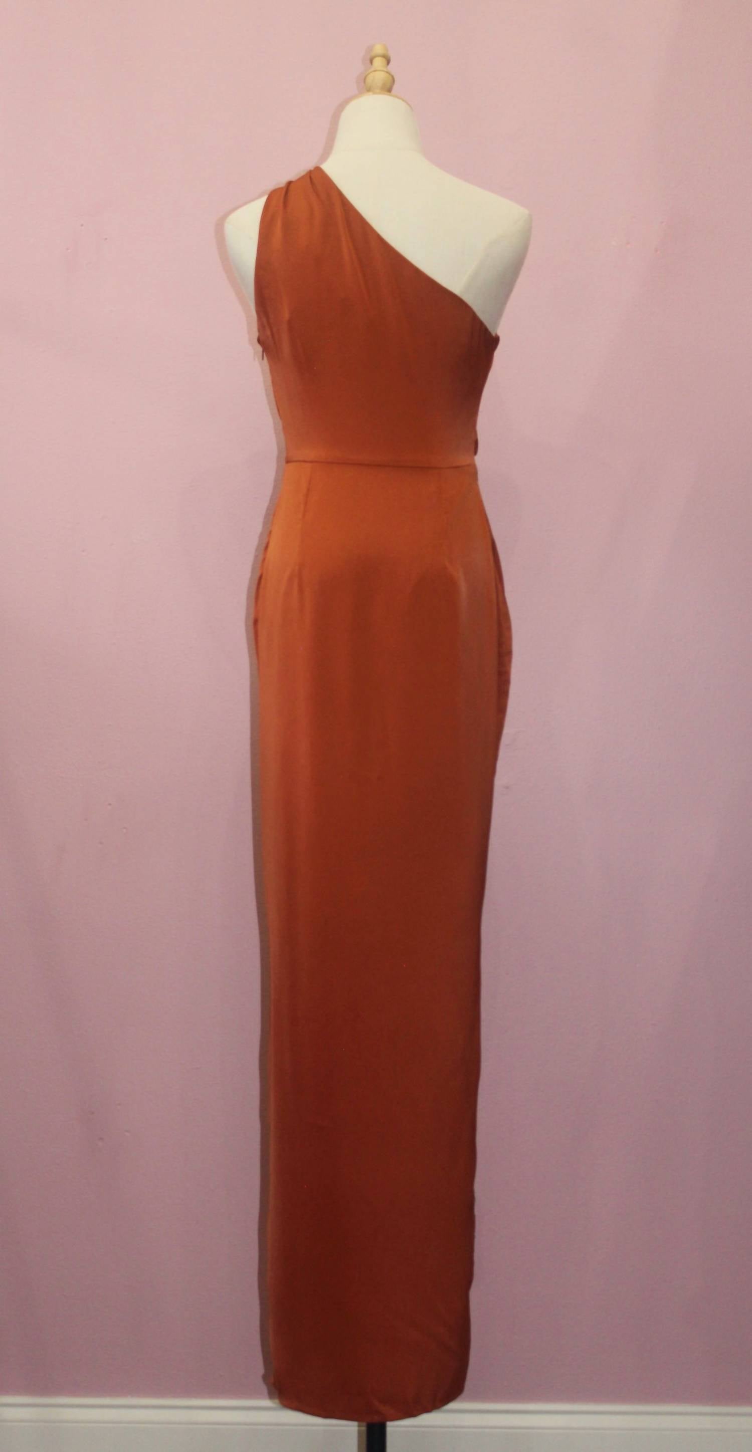 Twosisters The Label Women's Isabel Dress in rust - women's dress - detail view
