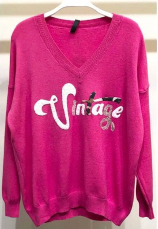 Venti6 - Vintage V Neck Top