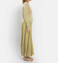 Maison Lurex Women's Gala Lurex Cardigan in lime - women's cardigan - alternate view