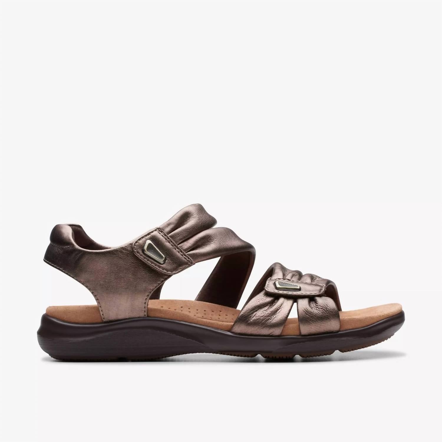 Clarks Women's Kitly Ave Leather Sandals in bronze - women's sandal