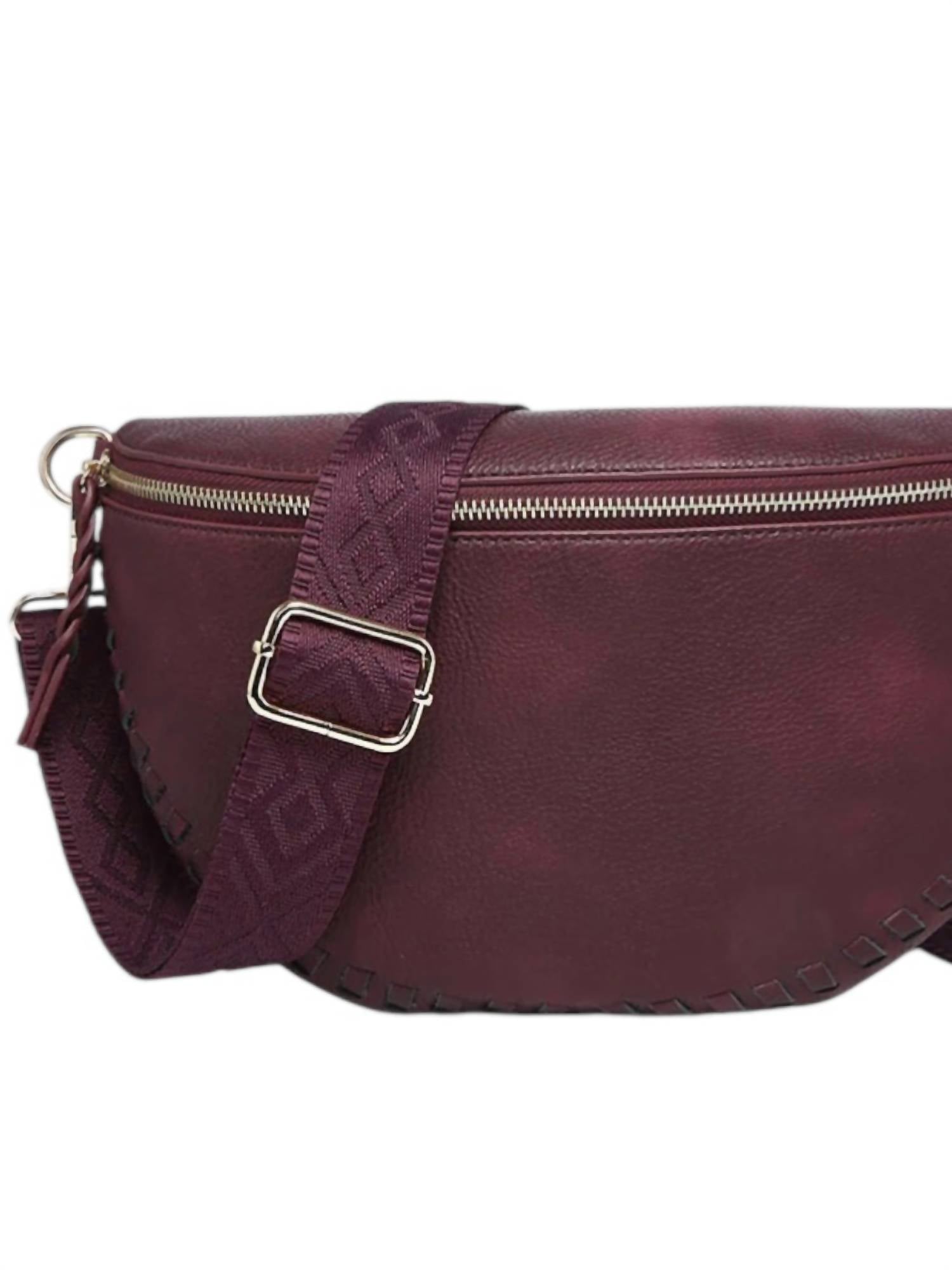 Jen & Co. Women's Janae Crossbody Bag in cherry lacquer - women's bag - detail view