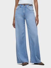 Hudson - James Accent Hardware Wide Leg Jeans