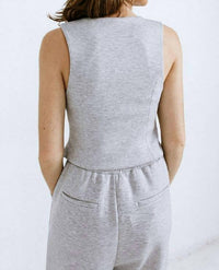 Flying Tomato - A Ponti Knit V-neck Vest