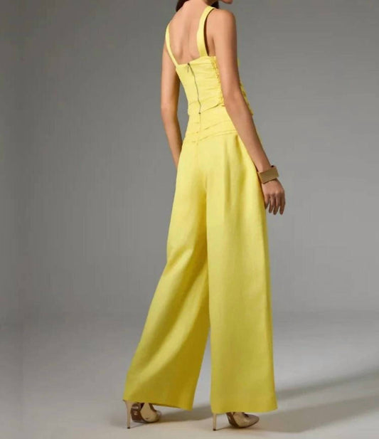 Strass - Pleat Top And Pants Set