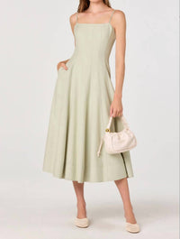 Astr - Women's Trisha Square Neck Midi Dress
