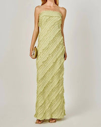 Endless Rose - Strapless Ruffled Maxi Dress
