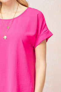 Entro - Short Sleeve Scoop Neck Top