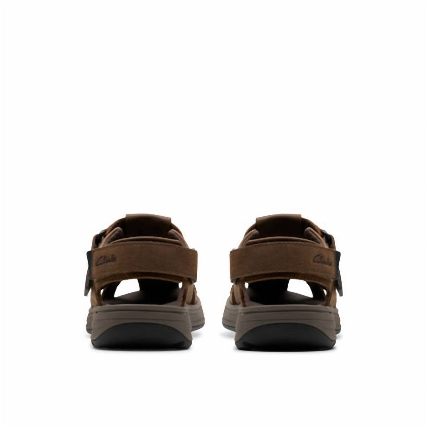 Clarks Men's Saltway Cove Sandal in dark brown leather - men's sandal - view 4