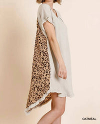 Umgee - Andrea Hi Low Leopard Back Dress