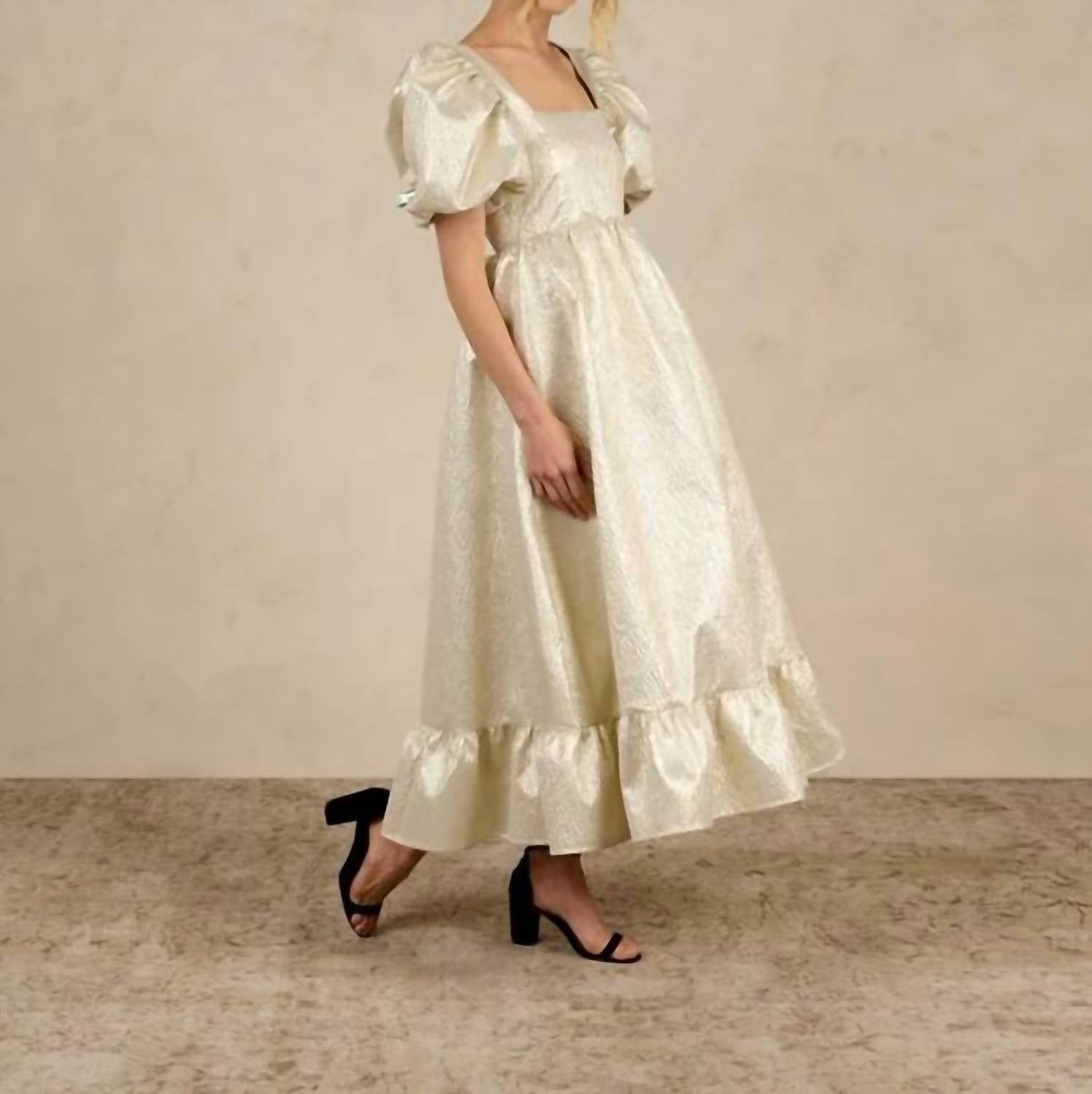 Noralee - Augusta Puff Sleeves Dress