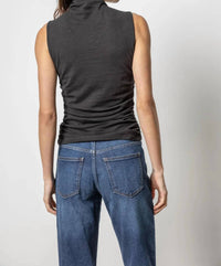Lilla P - Women's Shirred Mock Neck Tank Top