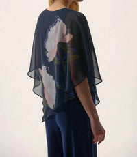 Joseph Ribkoff - Print V-neck Poncho Top