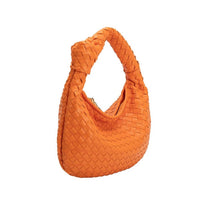 Melie Bianco Drew Small Recycled Vegan Top Handle Bag in orange - women's bag - detail view