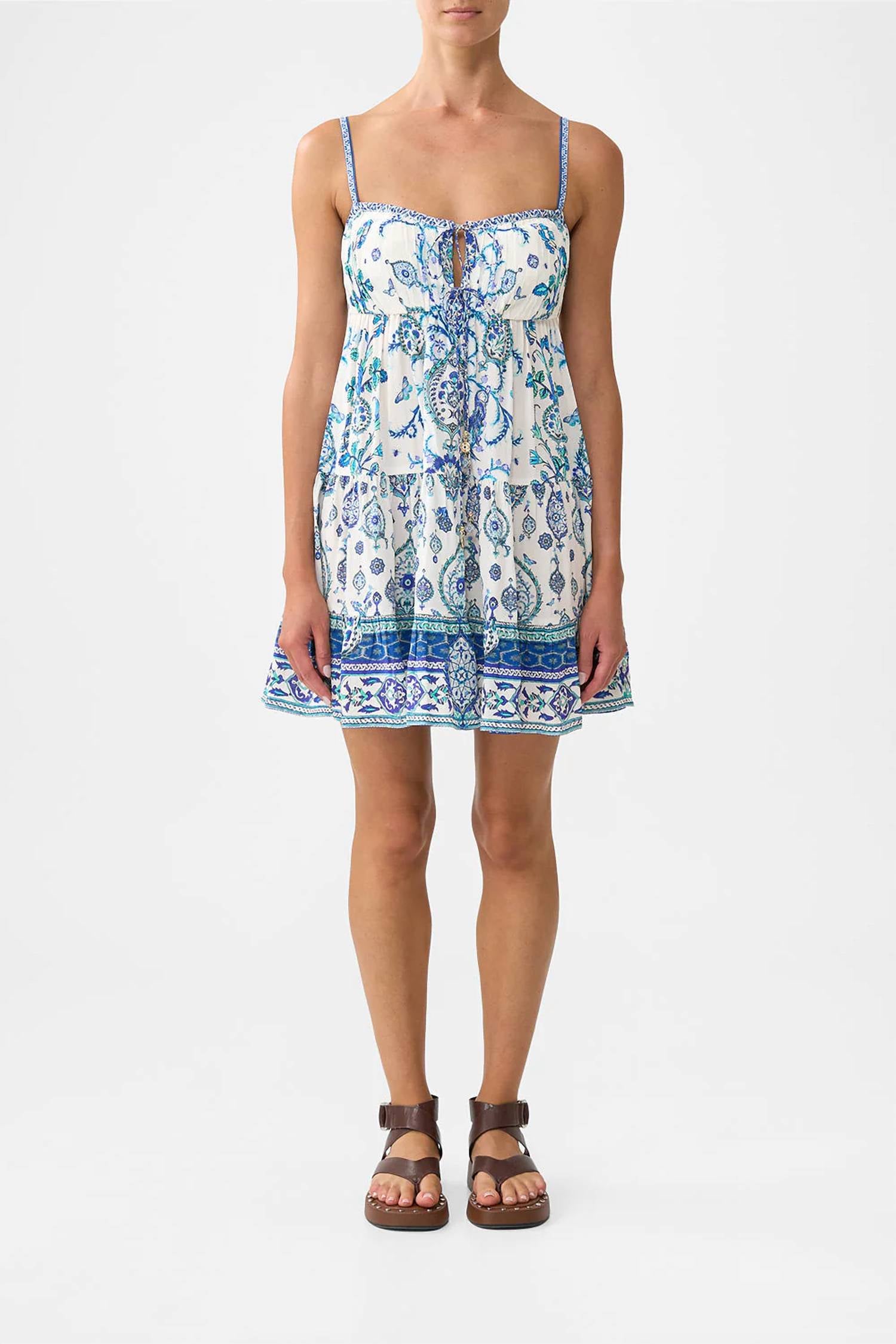Camilla - Gathered Bust Tiered Mini Dress