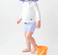 Rufflebutts - Baby Boys' Seersucker Shorties Swimsuit