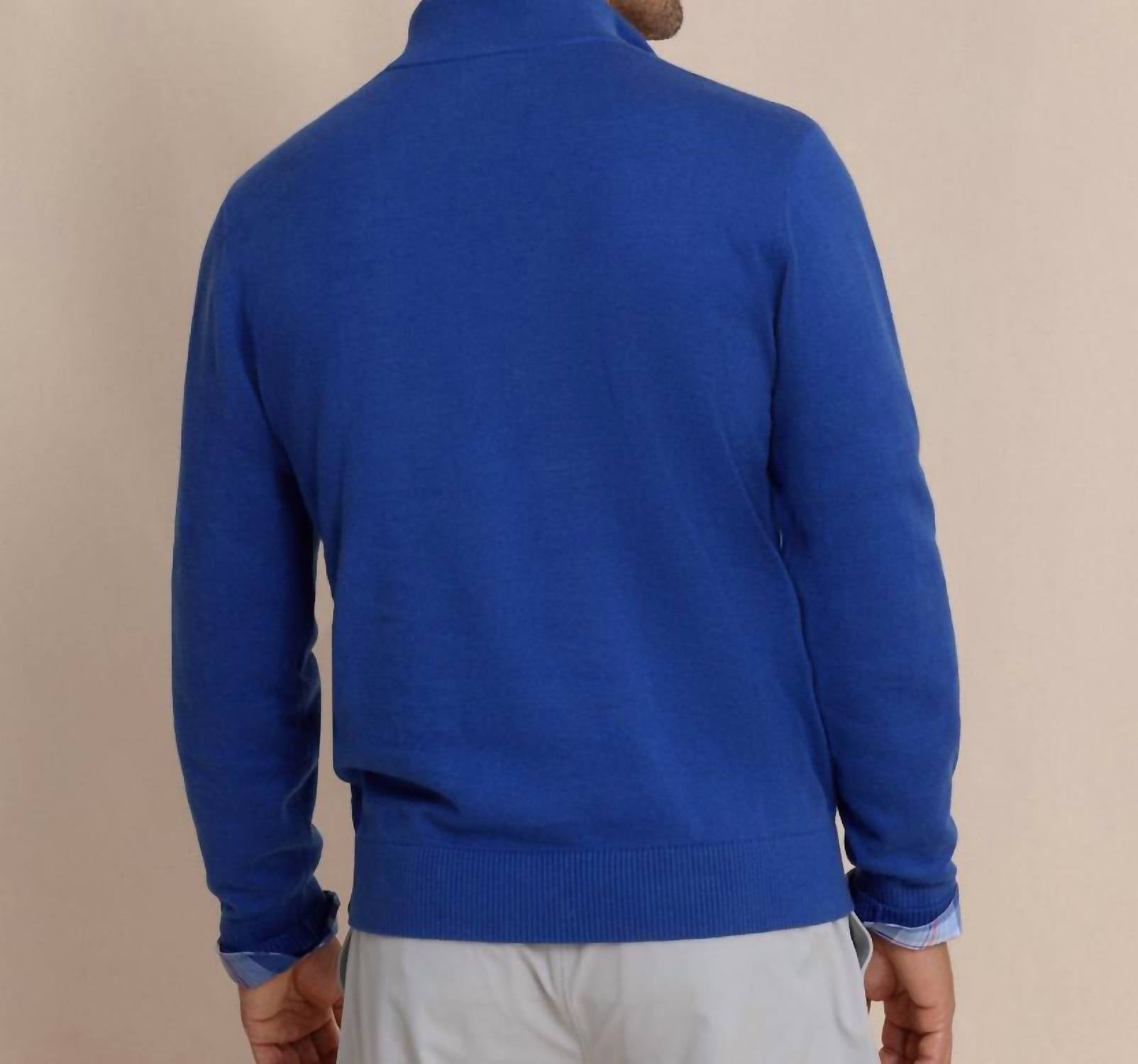 Southern Tide - Whitehaven Heather Quarter Zip Sweater