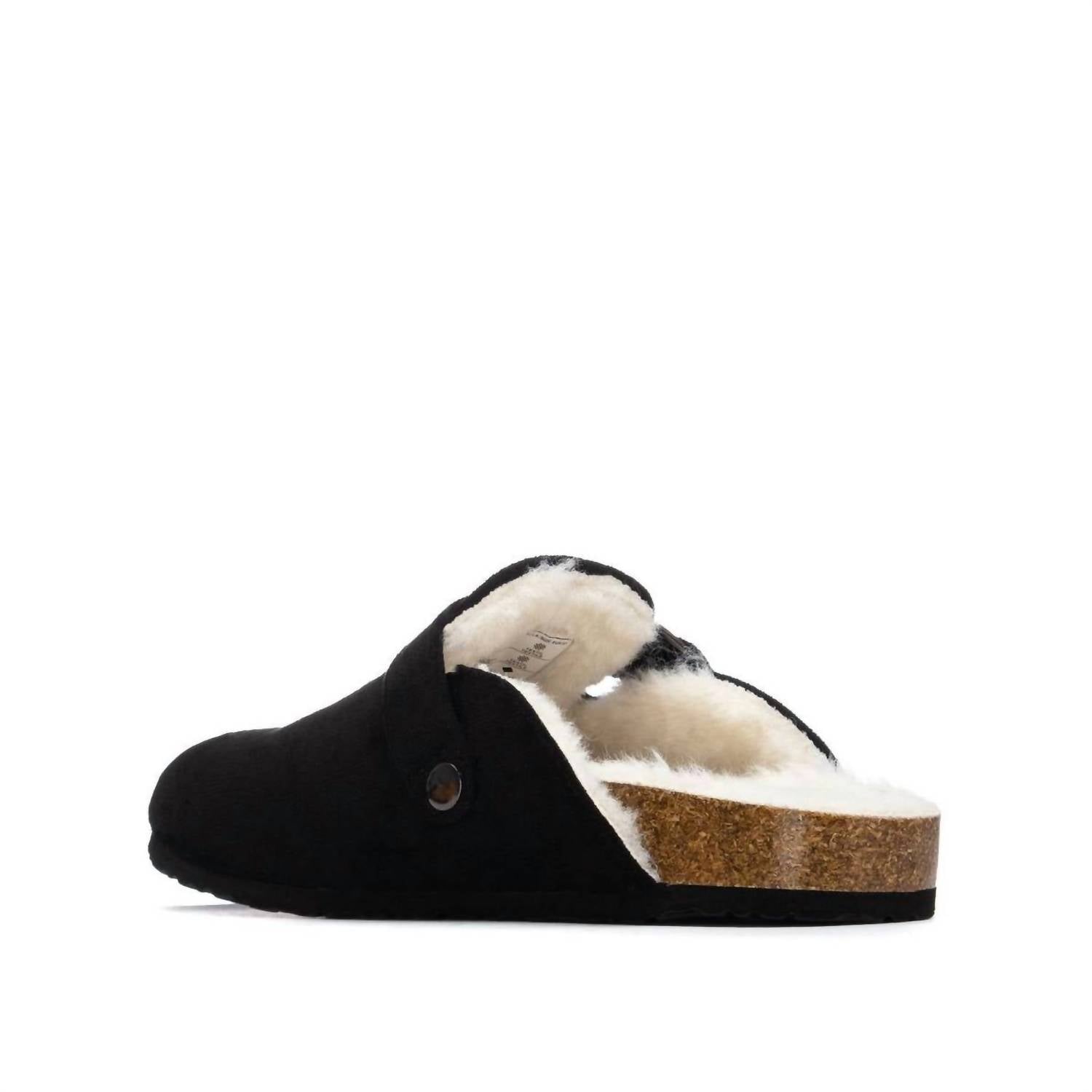 Xti Women's Casual Comfort Slippers in black - women's shoe - detail view