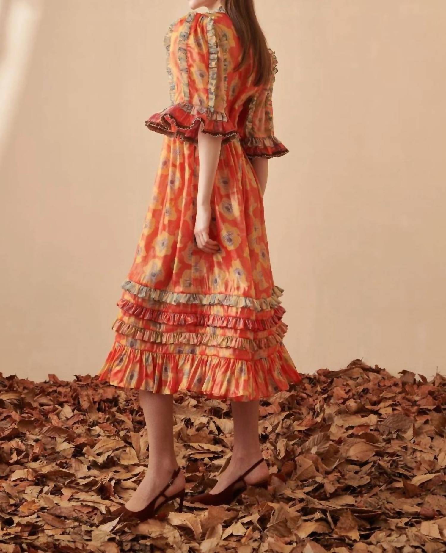 CELiA B Aura Midi Dress in multi - women's dress - detail view