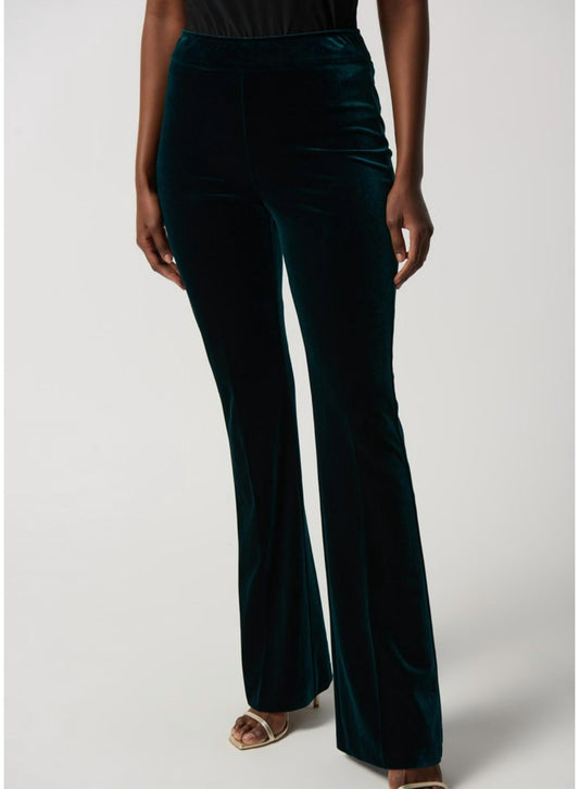 Velvet Flared Pull-On Pants 234289