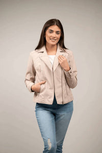 Pine Apparel - Diamonds And Motorcycles Pleather Jacket - Plus