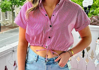 Scarpa - Stripe Button-down Top