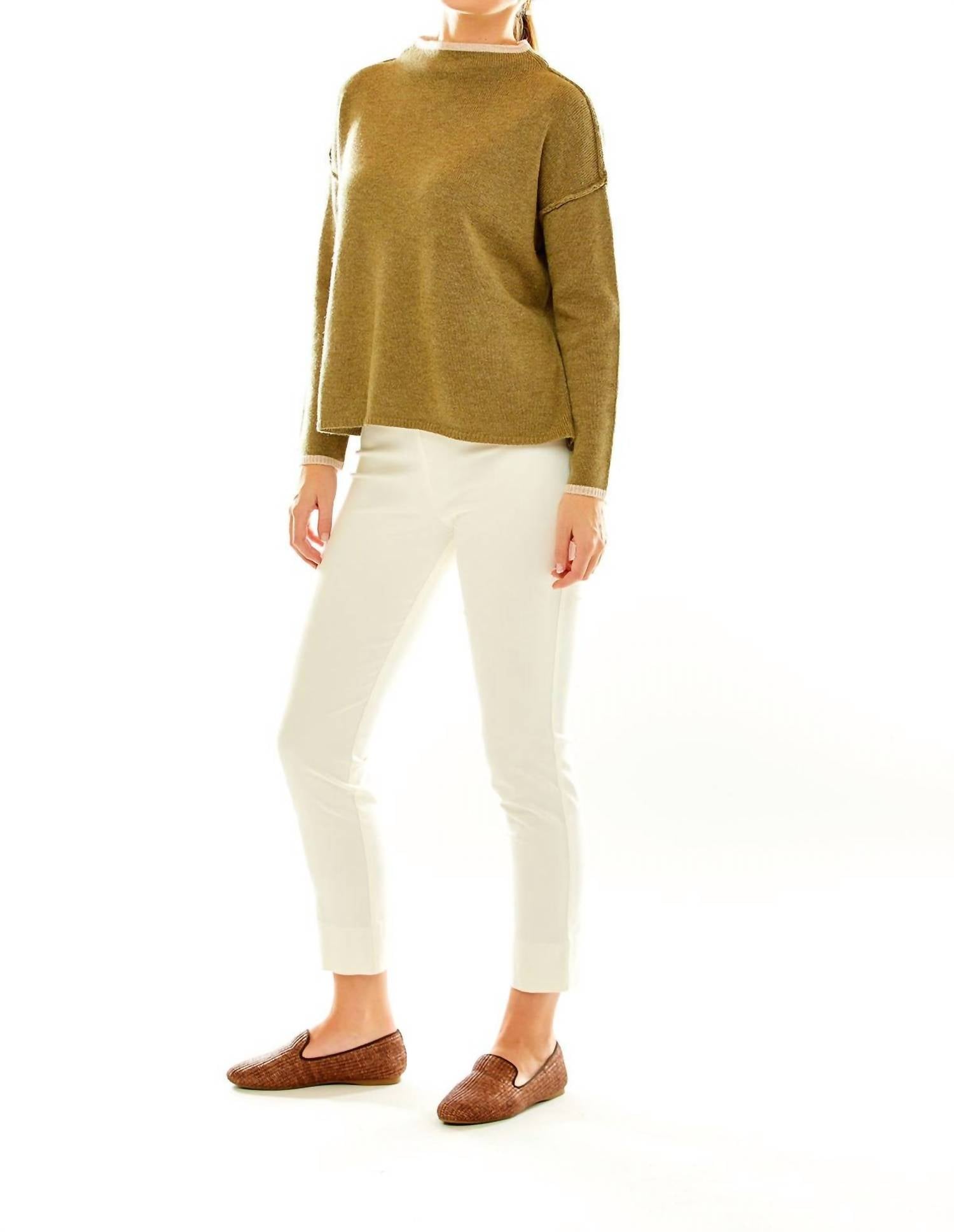 SARA CAMPBELL Flannel Sheri Pants in winter white - women's pants - detail view