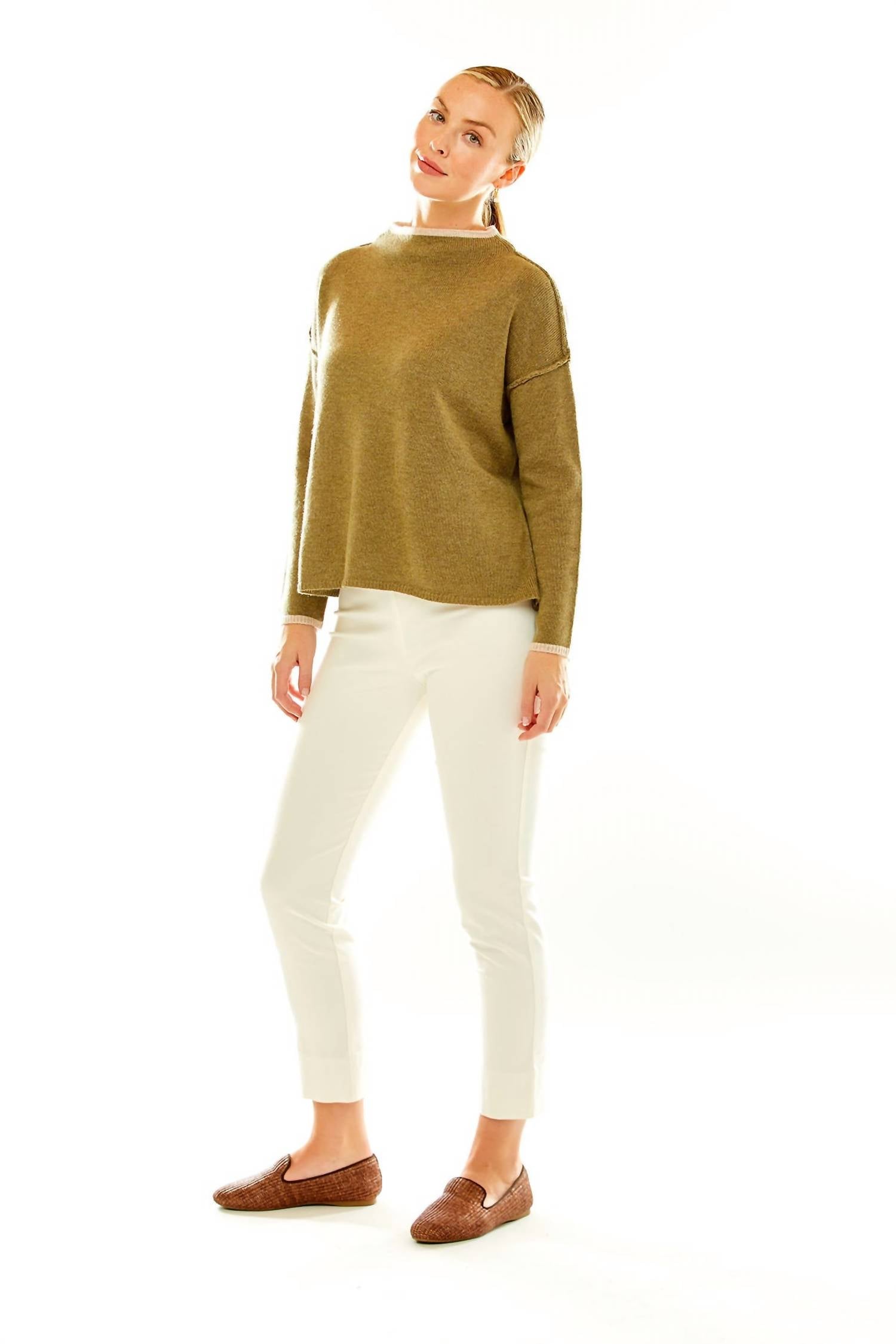 SARA CAMPBELL Flannel Sheri Pants in winter white - women's pants - alternate view