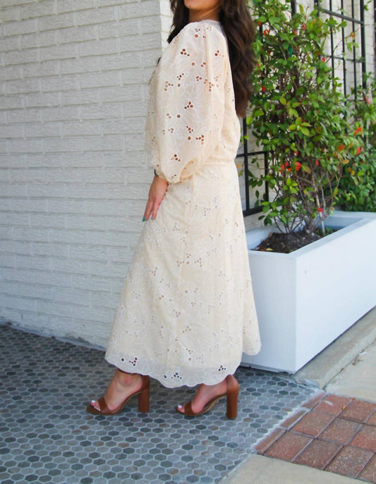 Able - Floral Eyelet Skirt