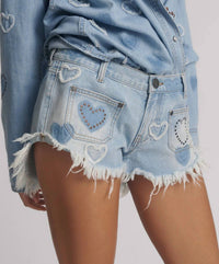 One Teaspoon - Retro Dukes Low Waist Mini Denim Shorts